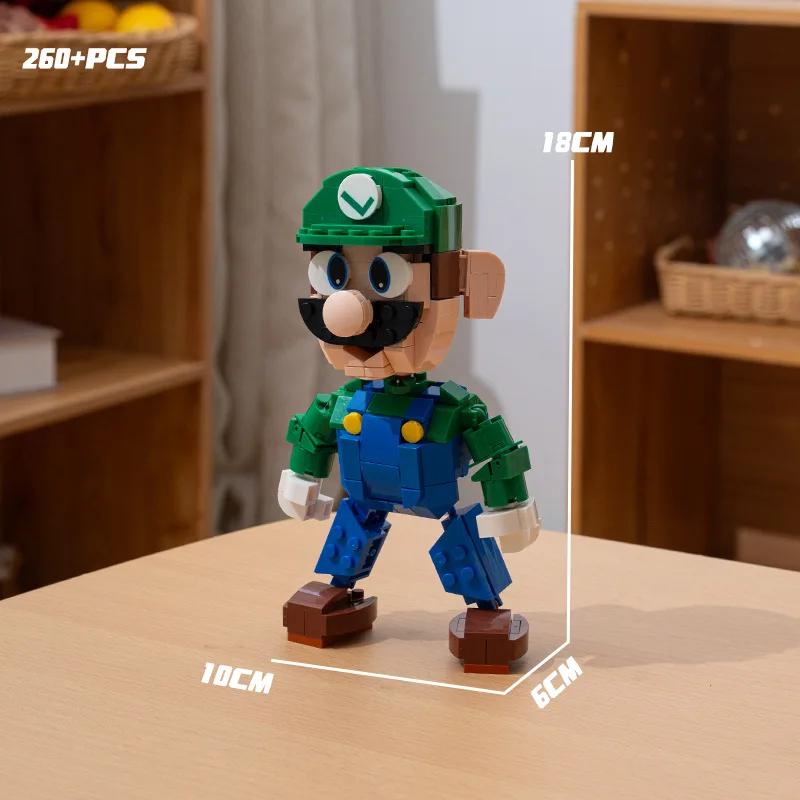 Конструктор Super Mario Bros.: вопросительный знак, Йоши, Луиджи, Звезда. Самодельная 3D-модель Марио. Мини-кирпичик. Идеальный подарок на Рождество.