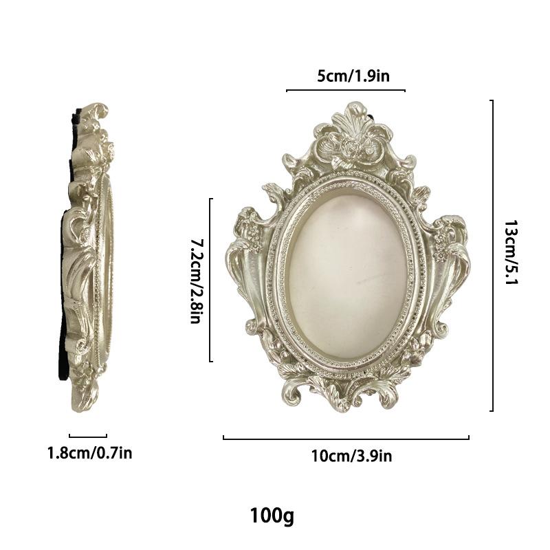 European Victorian Style Retro Gold Mini Picture Frame Luxury Small Photo Frame Display Accessories Ornaments Photography Props