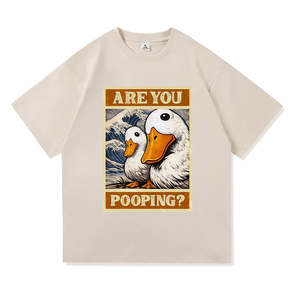 Excuse Me Are You Pooping T Shirt 2026 Funny Duck Fashion UnisexWomen Clothing Harajuku High Quality Tops Cotton TShirts Vintage