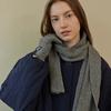 WOOL KNIT MUFFLER_grey