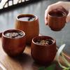 Wooden Teacups Solid Wood Mugs Japanese Vintage Sake Cups Tea Room Restaurant Household Heat Insulation Log Cups