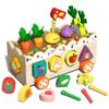 Baby Wooden Toys Multi-functional Fruits Vegetables Shape Sorting Stacking Educational Toys Gifts