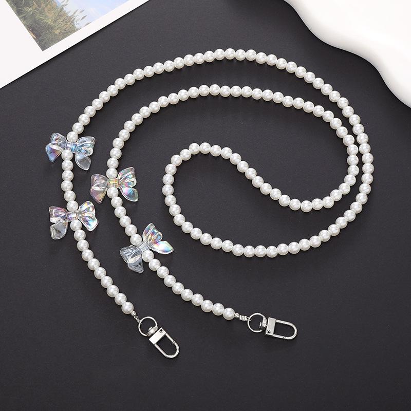 Pearl Mobile Phone Chain Necklace - Crossbody Lanyard for Women