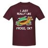 Piece Funny Frogs Novelty Graphic  Cotton TShirt I Just Really Like Tees Tops For Unisex