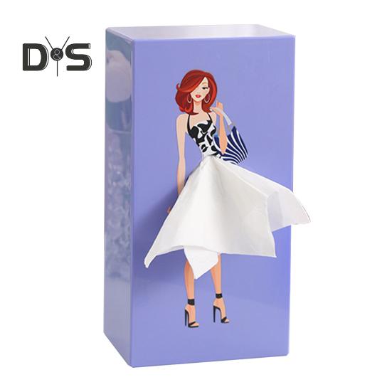 Face Towel Container Storage Box Large Capacity Dustproof Desktop/Wall-Mounted Tissue Storage Bin Paper Dispenser Decoration