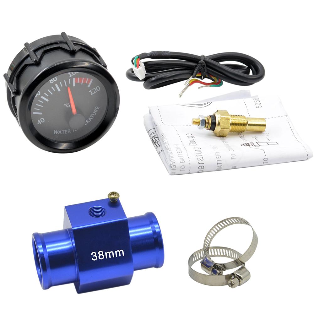 Dragon 2" 52mm Stepper Motor Auto White LED Light Car Water Temp Gauge Temperature 40-120 Celsius Meter