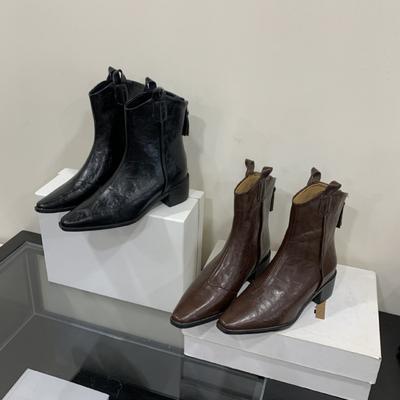 2025 осень и зима новые остроносые низкие голенища тонкие мартины толстый каблук женская мода женские ботинки на мягкой подошве