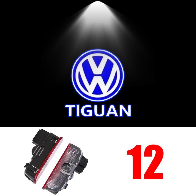 2Pcs LED Car Door Projector Welcome Ghost Shadow Light For VW Touareg Golf 5 6 7 Passat B6 B7 B8 B9 MK6 MK7 R GTI Accessories