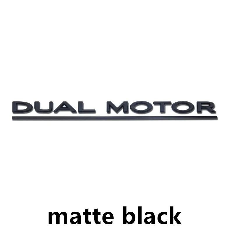YZ DUAL MOTOR Underlined Letters Emblem for Tesla Model Y 3 X S Car Styling High Performance Trunk Badge Sticker Chrome Black Red