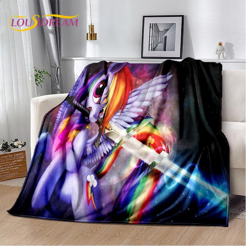 Милое 3D P-Pony мультяшное единороговое мягкое плюшевое одеяло, фланелевое одеяло, плед для гостиной, спальни, кровати, дивана, пикника, детский подарок