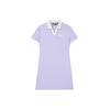 Letter Logo Printed Breathable Sports Casual Slim Elegant Short Sleeve Dress Women Dresses Lavender F51W429301F-PU
