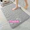Ultra-Soft Coral Fleece Bathroom Mat,Machine Washable,Thick Coral Fleece, Low Pile, Rectangular, Suitable for Bathroom Entrance.