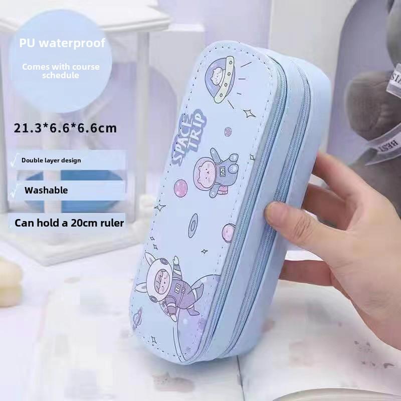 Пенал для карандашей Astronaut большой емкости - космическая тематика, дизайн ракеты, толстый, водонепроницаемый, устойчивый к грязи