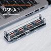 Маленькая 4-портовая USB-станция для зарядки с прочной акриловой подставкой Гладкая USB-база питания Акриловая текстура для телефонов и планшетов