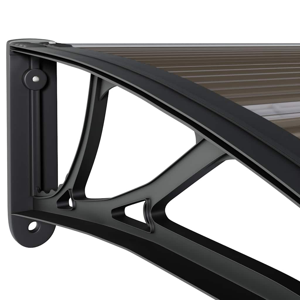 vidaXL Türvordach Schwarz 300x100 cm Polycarbonat