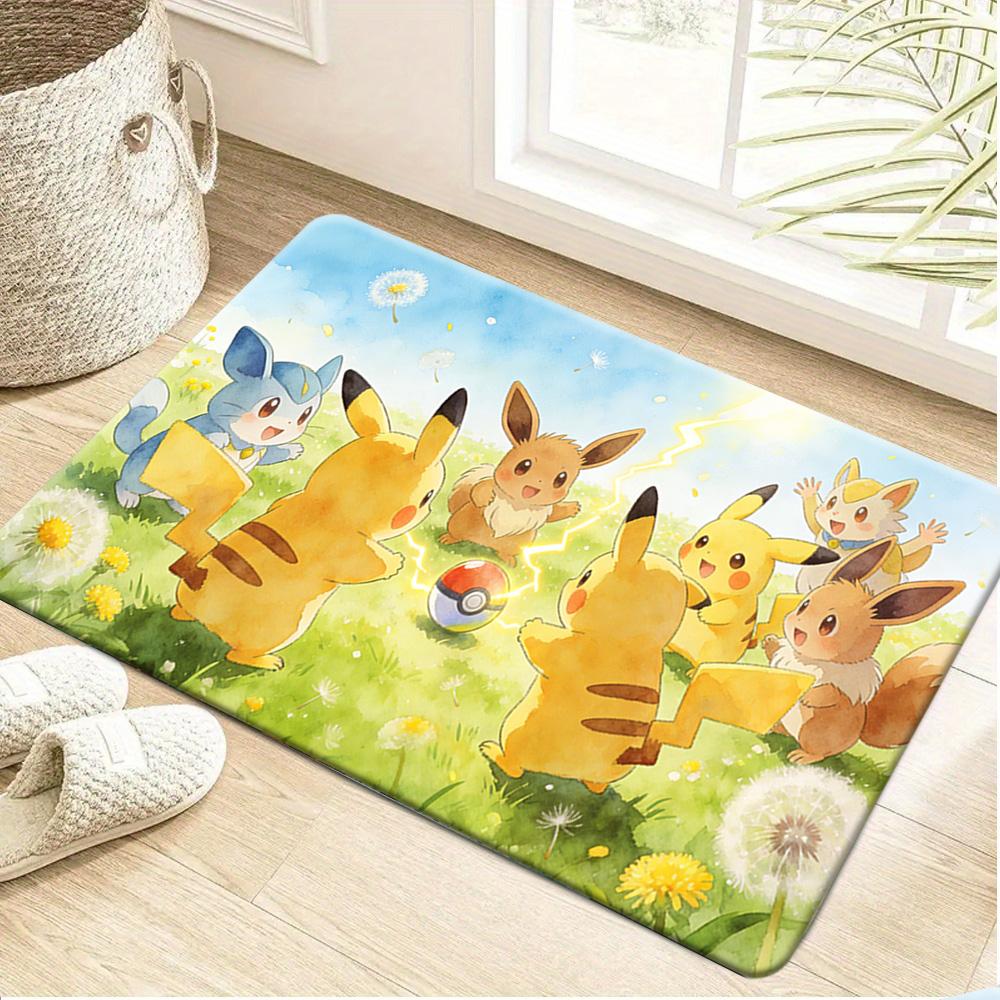 Pokémon Gengar Rainy Lake Night Print Non-Slip Soft Doormat for Home Decor