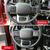 Carbon Fiber Inner Steering Wheel Decor Cover Trim For Ford F150 F-150 2021 2022