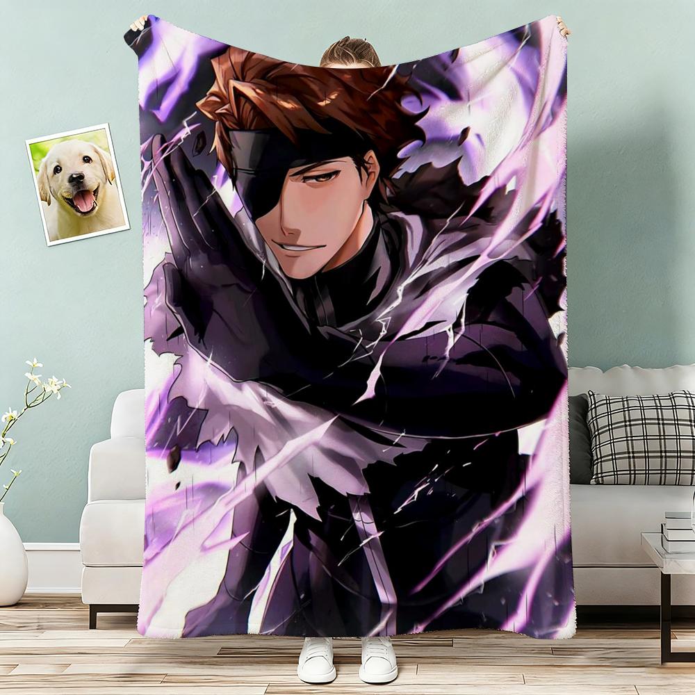 Плед Sosuke Aizen Легкий 240 г Фланелевый Мягкий Для Кожи Для Охлаждения Летом