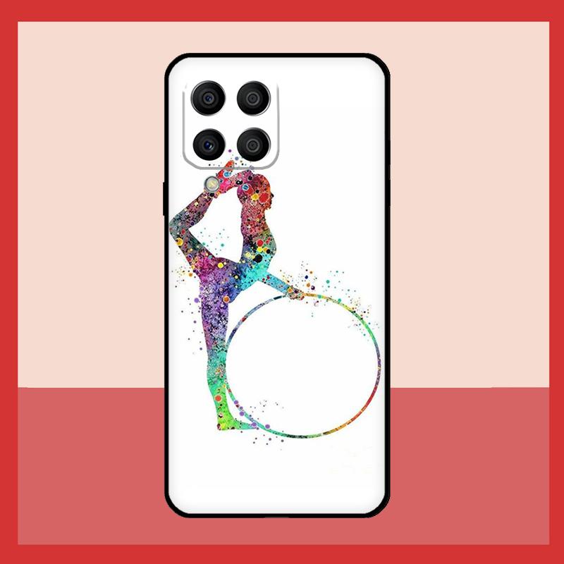 Акварельный Чехол с Рисунком Гимнастика Для Samsung Galaxy M56 M12 M06 M32 M52 M35 M55 M15 M11 M13 M14 M16 M36 M31 M53 M34 M54