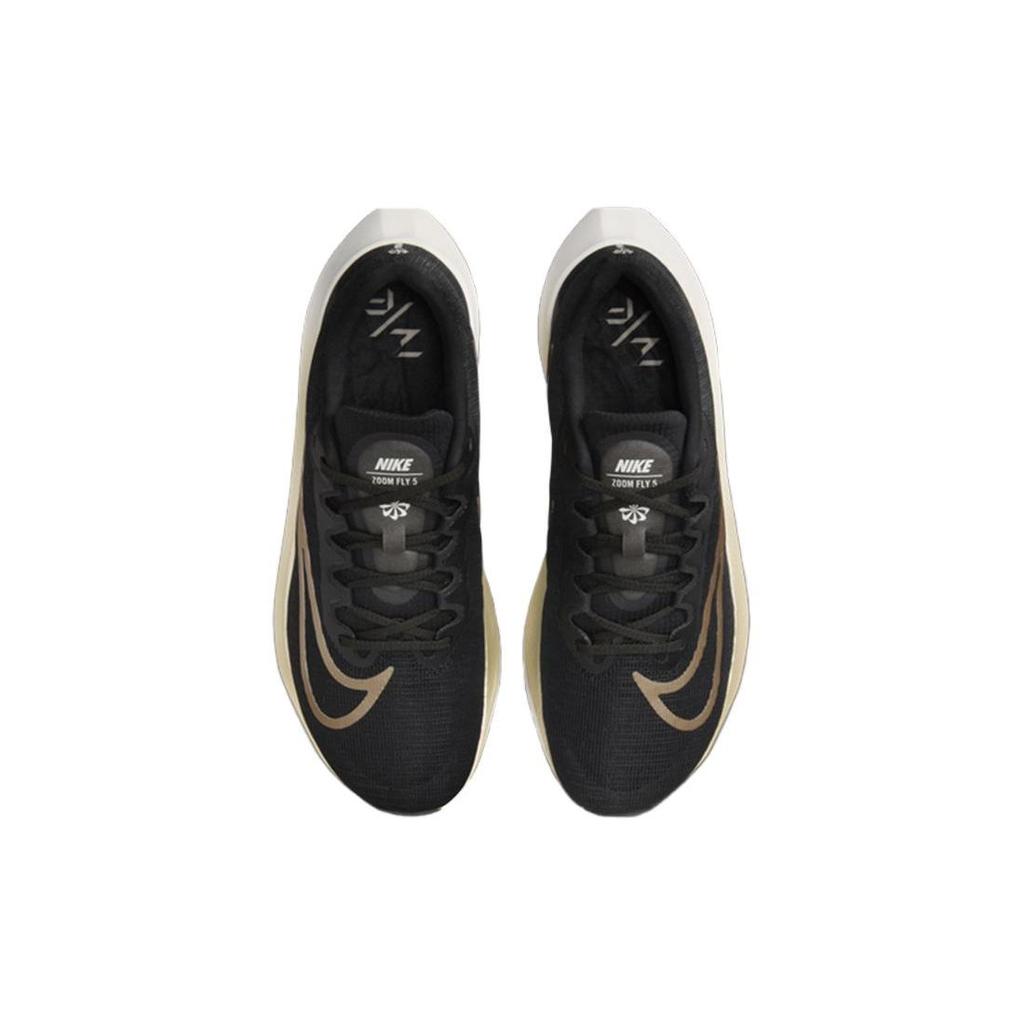 Nike Zoom Fly 5 Black Metallic Gold Grain Unisex Sneakers Sail DM8968-002