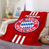 Custom Name FC Bayern München Theme Printed Blanket - Perfect for Couch, Bed, Travel & Outdoor Use | Machine Washable, Cozy & Durable.
