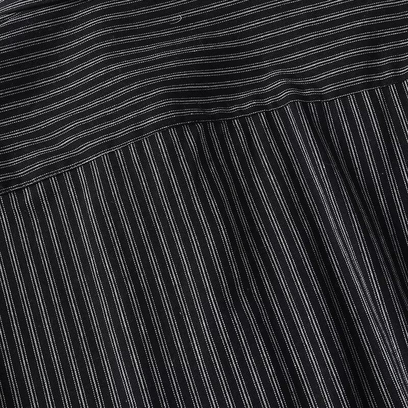 2025 Spring Women's Striped Print Loose Single-Breasted Lapel Shirt