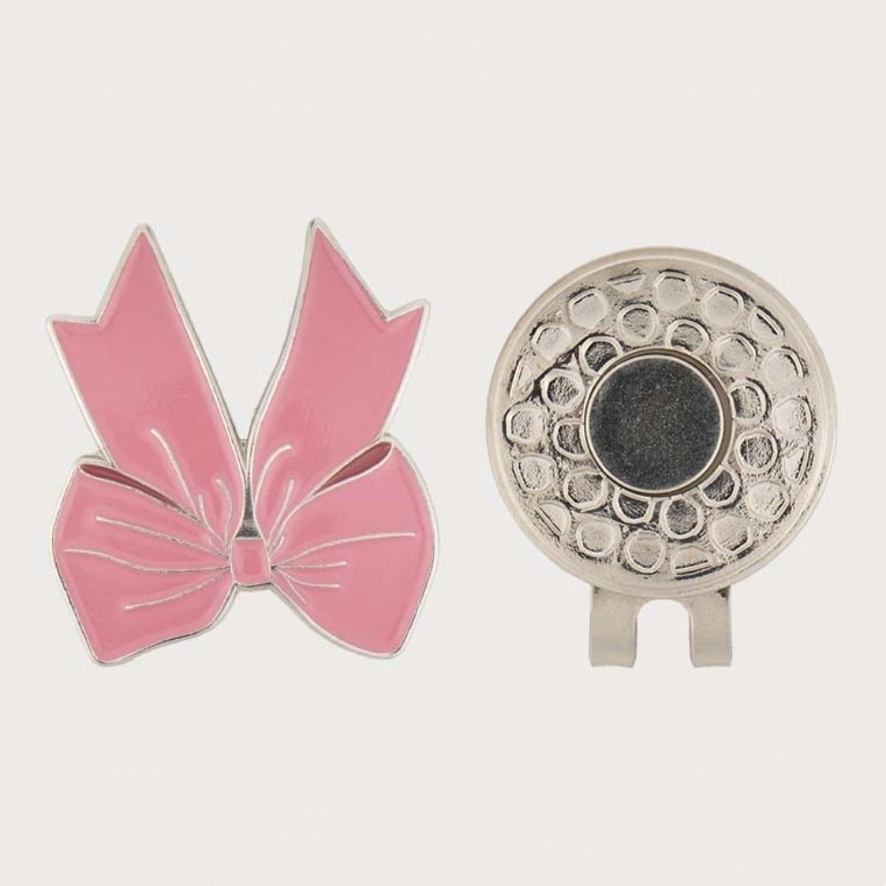 Pink Ribbon Golf Cap Clip Magnetic Golf Hat Marker Outdoor Sports Golf Ball Mark Women Girls