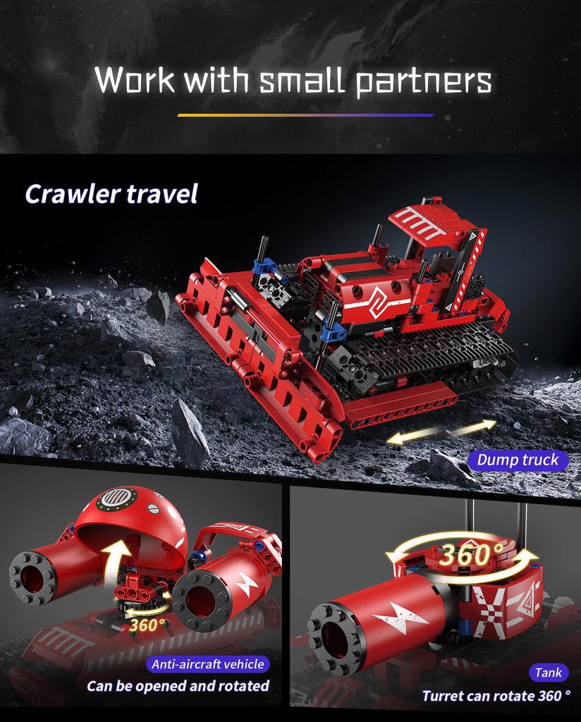 Kaiyu Kids' Remote Control Robot Car Toy - Compatible with Lego, Programmable, with Electric Assembly Building Blocks