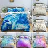 3D Modern Pattern Bedding Set Duvet Cover Set Pastel Rainbow Marble Printed Comforter Cover Polyester Bedding Set 1/2Pillowcase