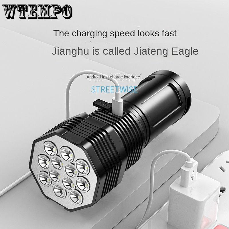Camping Waterproof Searchlight Led Portable Home Torch Outdoor Work Light Rechargeable Mini Small Strong Light Torch