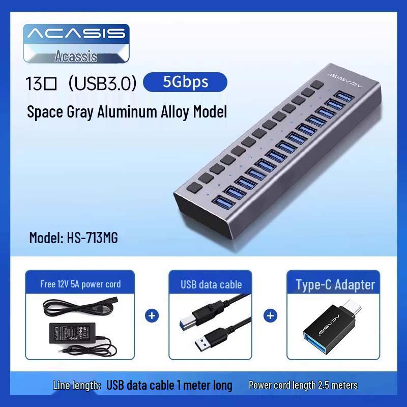 Многопортовая USB-хаб и зарядная док-станция Akasis