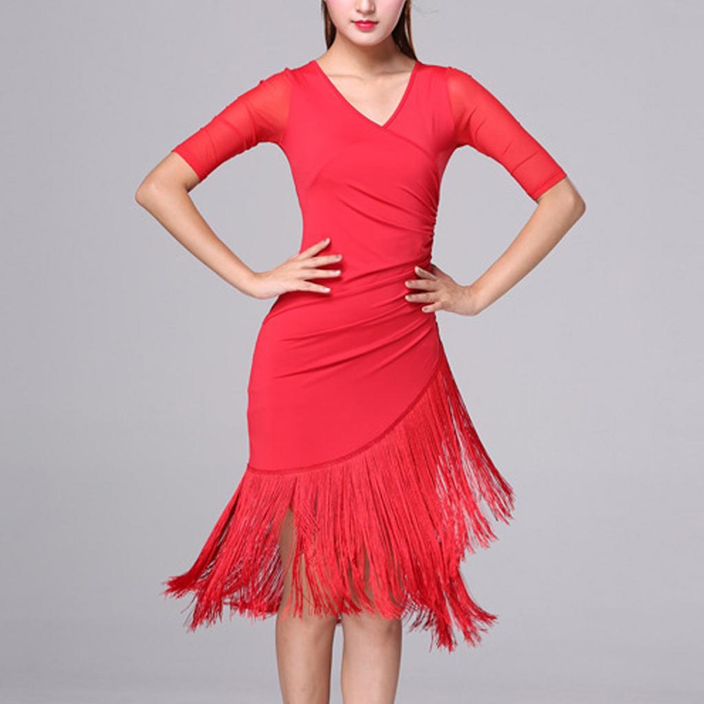 Женское повседневное летнее платье с полурукавом для танцев, тренировочный наряд для вечеринок