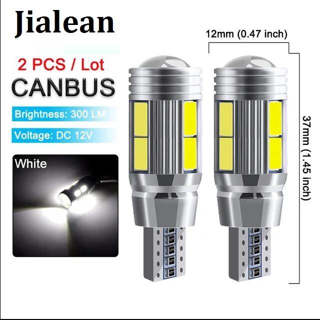 2PCS White T10 194 W5W 5630 LED 10 SMD CANBUS ERROR FREE Car Side Wedge Light Bulb