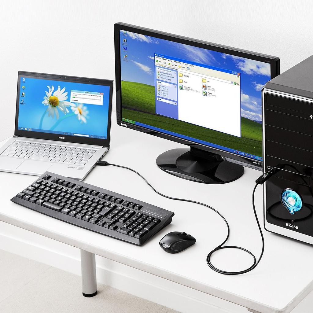 SANWA SUPPLY Кабель USB для перетаскивания с & 3.0 (Совместимо с Mac/Windows) KB-USB-LINK4