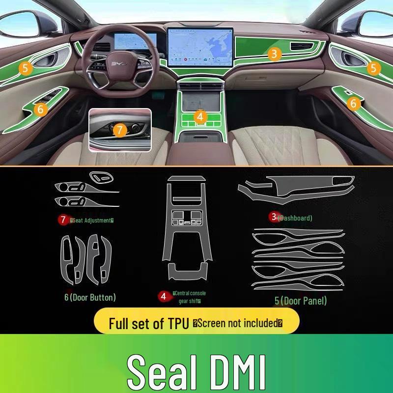 Защитная пленка на экран центральной консоли BYD Seal DM-i Модель 24 из ТПУ