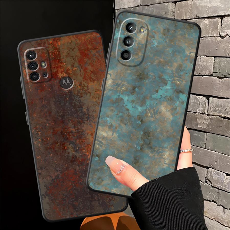 Чехол для Moto X30 Pro Edge 20 30 S30 Pro Мягкая задняя крышка телефона Ретро-дизайн с ржавчиной