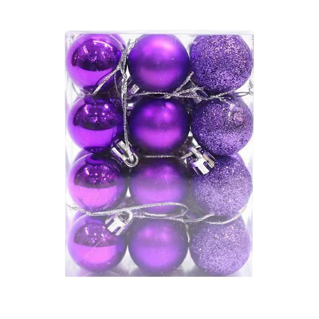 24PC 30mm Christmas Xmas Tree Ball Bauble Hanging Home Party Ornament Decor