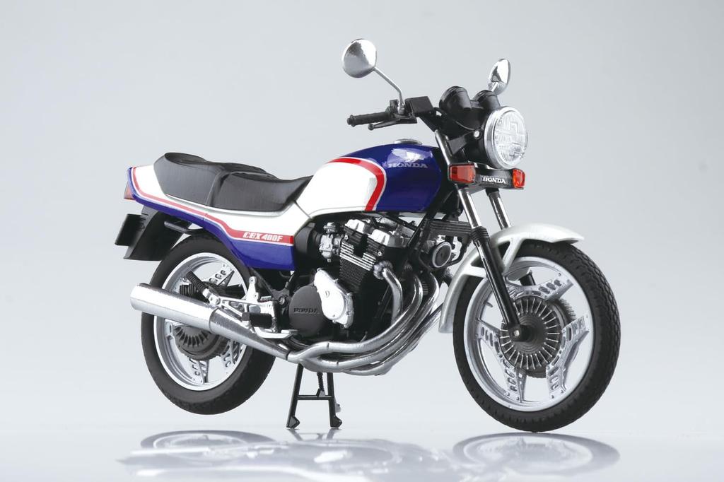 Aoshima Bunka Kyozai Skynet Масштабная готовая модель мотоцикла Honda CBX400F синего цвета 1/12 Перламутр/Леденец