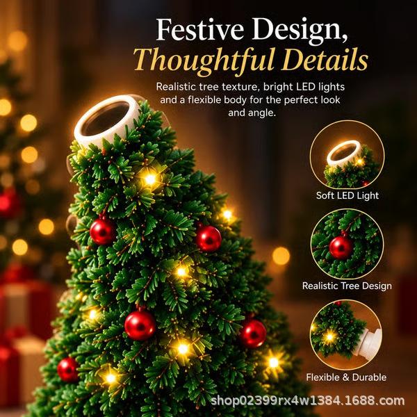 Magical Christmas Tree USB Projector Light Rotating Colorful Star Night Light for Bedroom Living Room