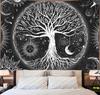 Tree Of Life Tapestry Trippy Mandala Sun And Moon Star Aesthetic Wall Tapestries Psychedelic Kawaii Home Room Decor Beach Towel