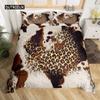 Комплект постельного белья из коровьей кожи размера «king size» с принтом в стиле пэчворк из коровьего меха и животных на ферме, комплект постельного белья из микрофибры, пододеяльник в стиле вестерн-фермерский дом