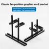 Graphics Card GPU Bracket Support Adjustable Aluminum Video Card Holder CNC Dual Pole Bracket for 8/12cm Fans ATX/MATX/ITX Chass