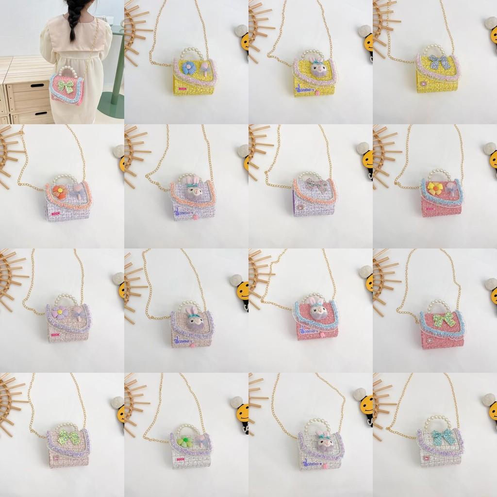 Kids Handheld Girls Shoulder Bag Cotton Linen Water Resistant Features Durable