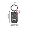 1Pc Stainless Steel Commemorative Gift Love Accessories Fashion Accessories Engraved Keychain Simple Style Black Russian Keychain