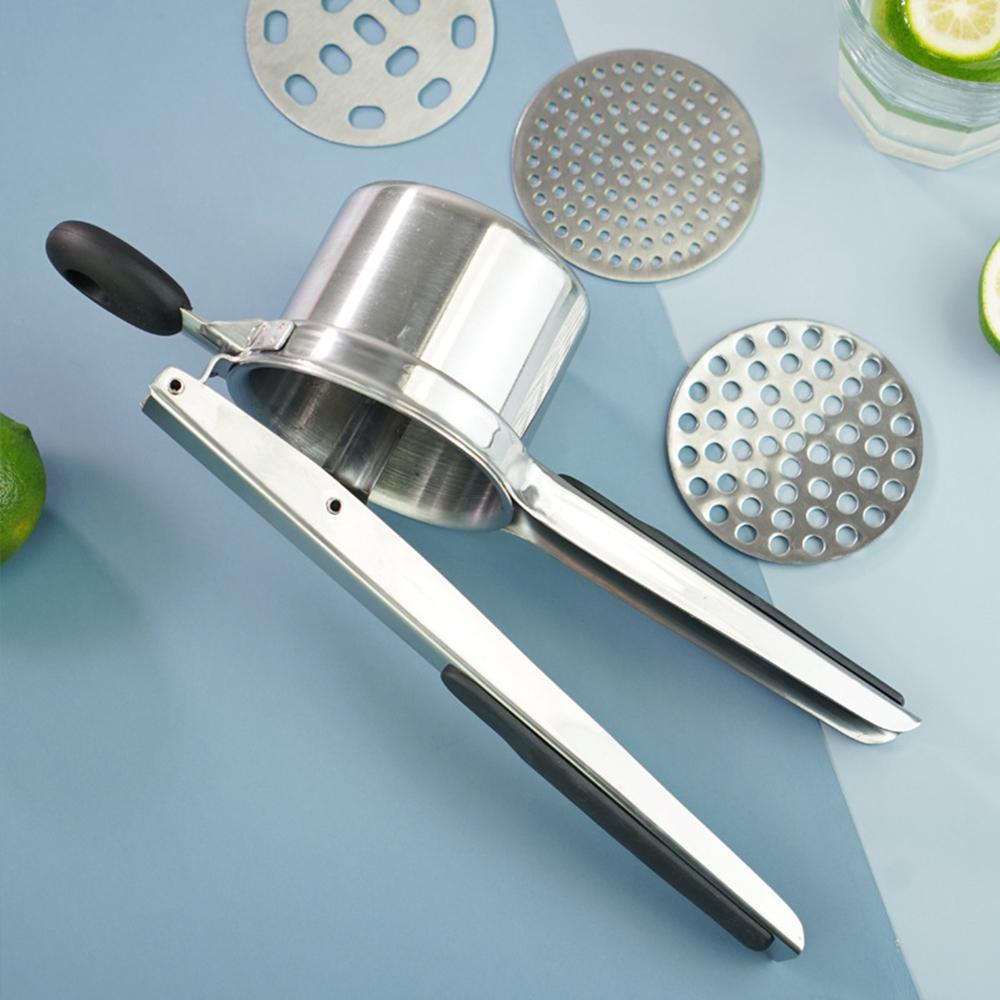 Potato Masher 3-Disc Stainless W/Silicone Grip