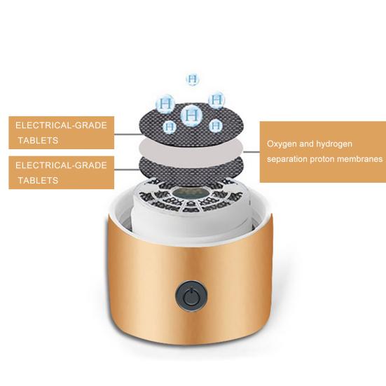 Portable Hydrogen Rich Water Cup Leak-proof Transparent Glass Water Bottle Hydrogen & Oxygen Separation Smart Water Kettle for Outdoor Travel