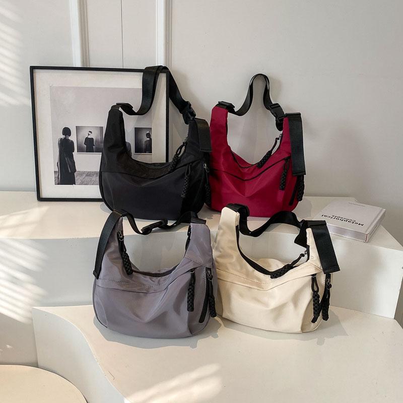 Нейлоновые женские сумки через плечо на молнии, повседневные, универсальные, молодежные, трендовые сумки через плечо