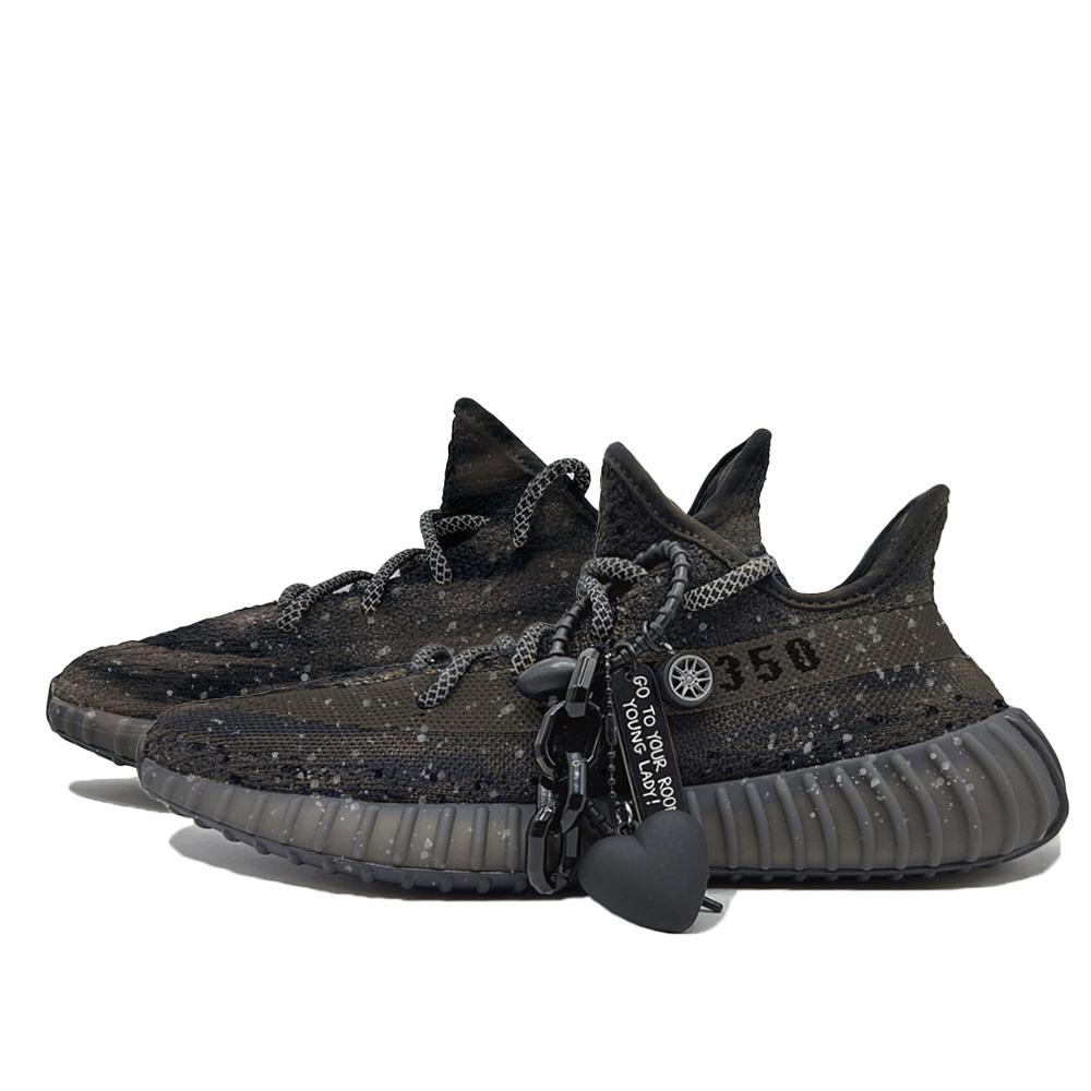 adidas Оригинальные Yeezy Boost 350 V2 Устойчивые к истиранию Низкие Кроссовки для бега Унисекс Черные GY7164(Команда499- )