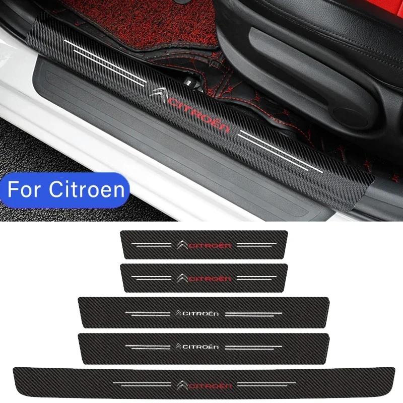 Наклейка-защита порога автомобиля из углеродного волокна для Citroen C5 C3 C4 Picasso Sega C-Elysee Berlingo Xsara XR Aircross Защита от царапин VY7