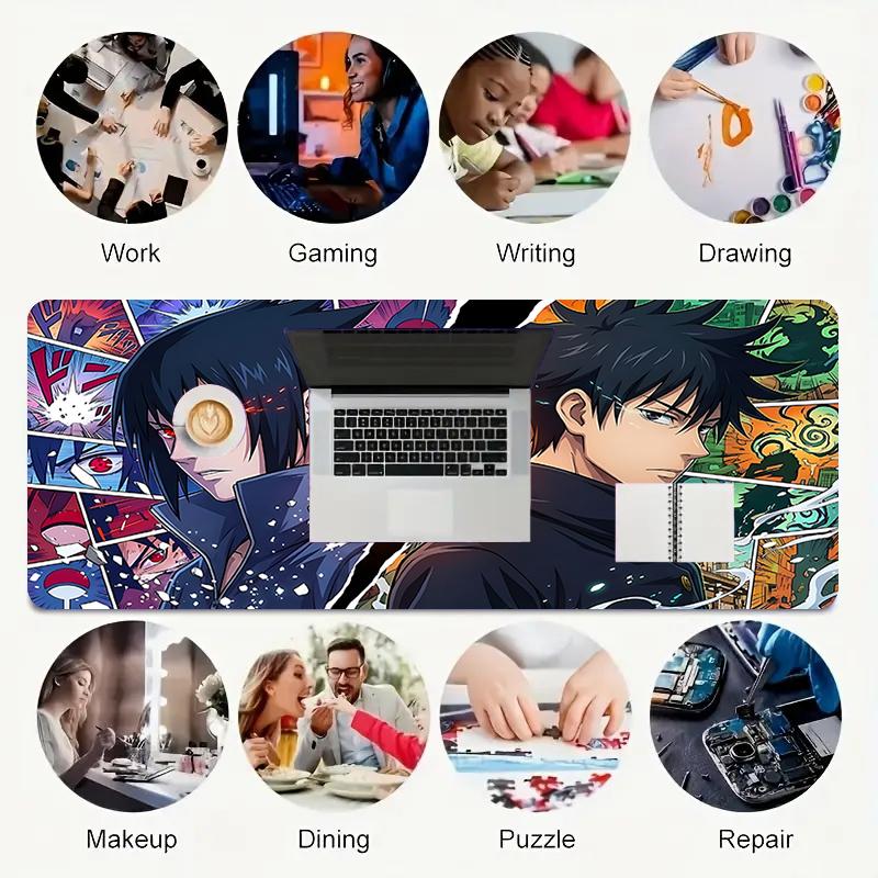 1Pc Dark Fantasy Adventure Gaming Mouse Pad Keyboard Desk Mat Non-slip Rubber Lock Edge Waterproof Computer Mousepad for Office Home Decor S1118